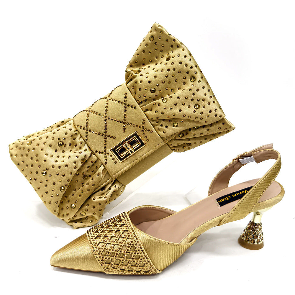 Ensemble Chaussures et Sac Pointus Minimalistes pour Femme
