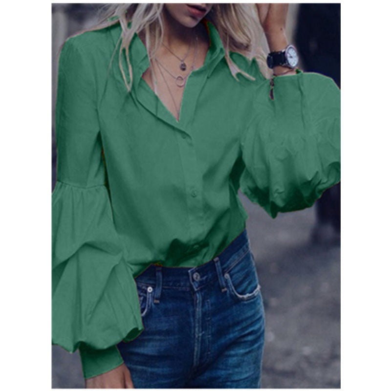 Lantern Long Sleeve Cardigan Shirt