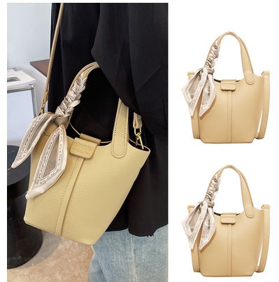 Vegetable Basket Portable Bucket Bag Texture Messenger