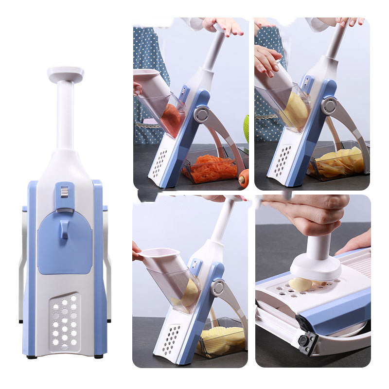 Multifunctional Vegetable Slicer Cutter Chopper Grater Kitchen Tool with Stainless Steel Blades