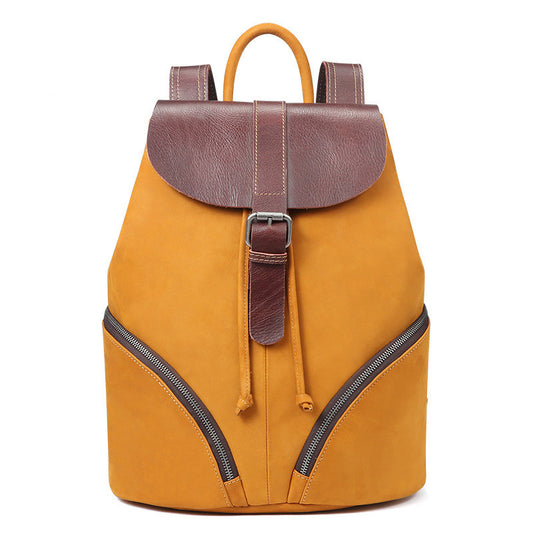 Fashion contrast color ladies backpack
