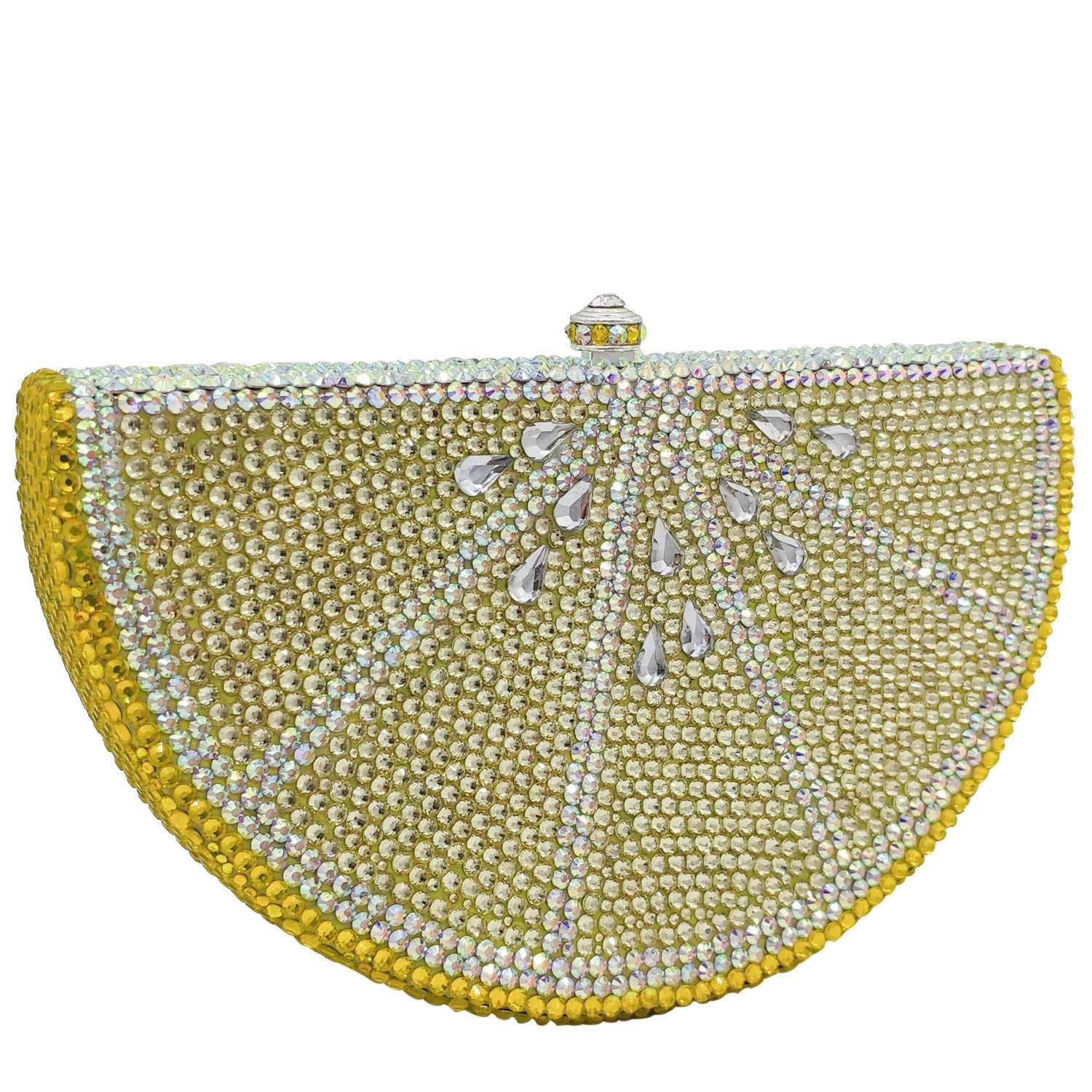 Women's Rhinestone Flat Bottom Party Clutch Bag 17x6x10cm