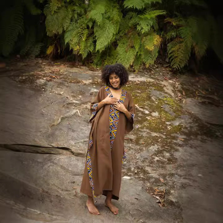 Gulf Woman’s Handmade Maxi Robe with Pocket Skirt