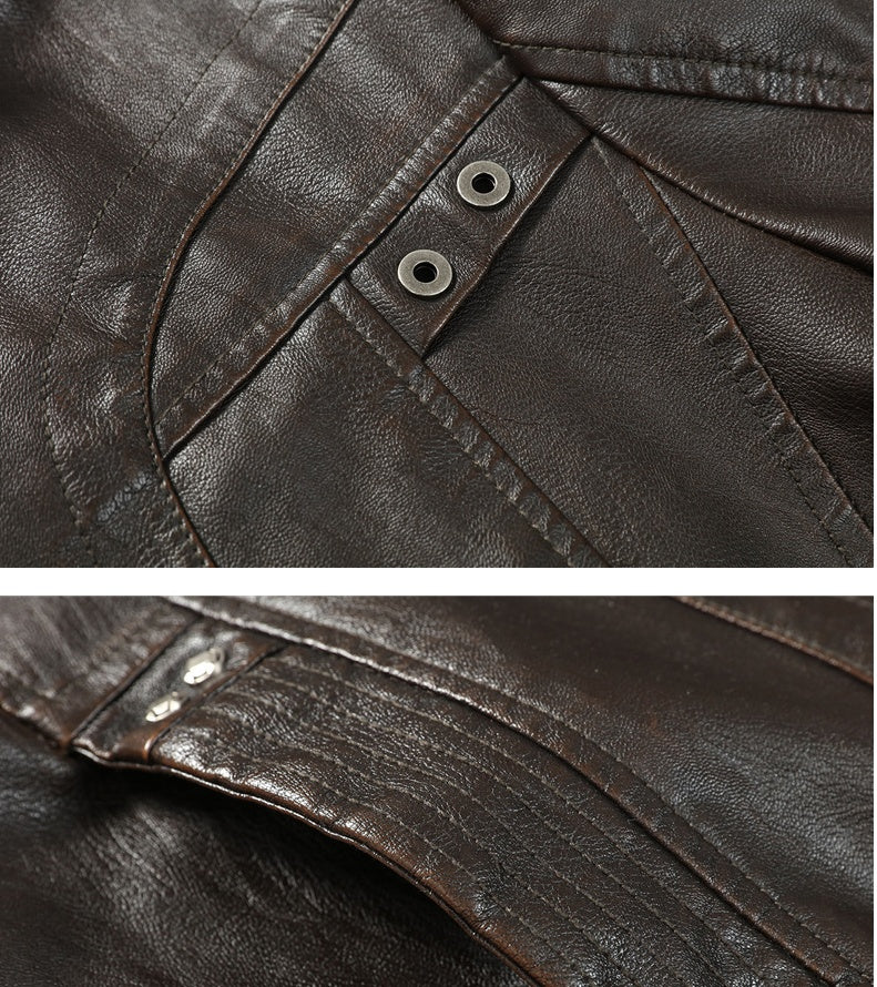 PU Leather Jacket With Soft Washed Finish