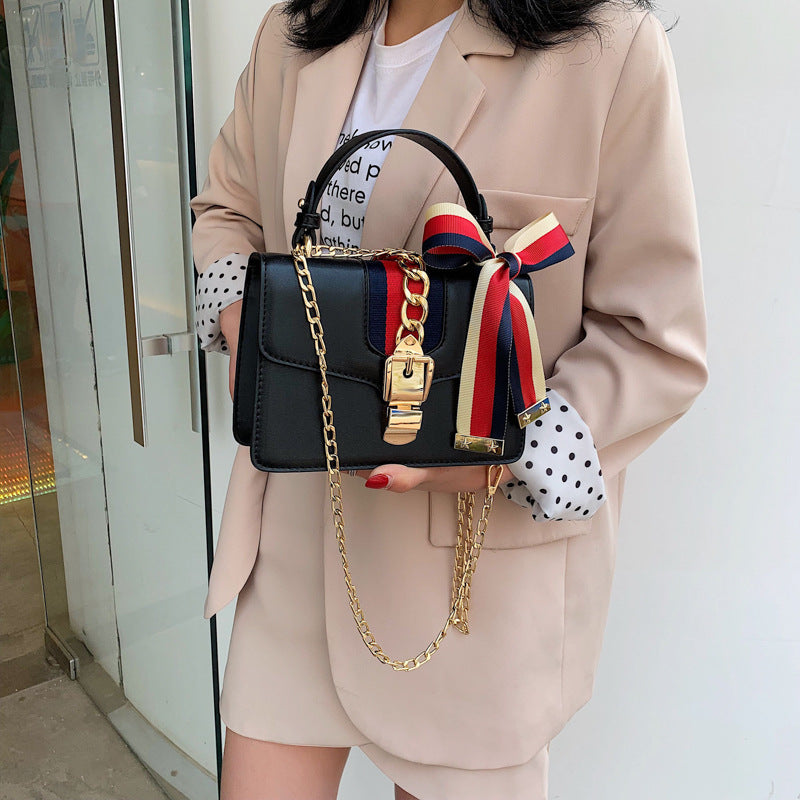 Fashionable Small Square Women's Bag in Red, Green, Black, Beige PU Leather