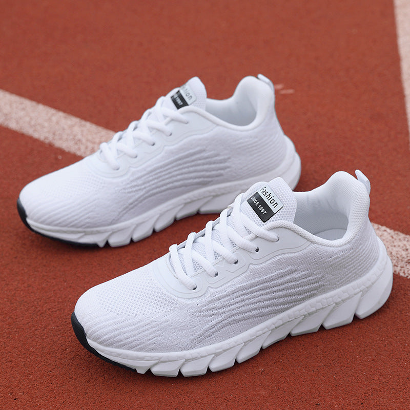 Baskets de course unisexe Flyknit respirantes Chaussures basses décontractées