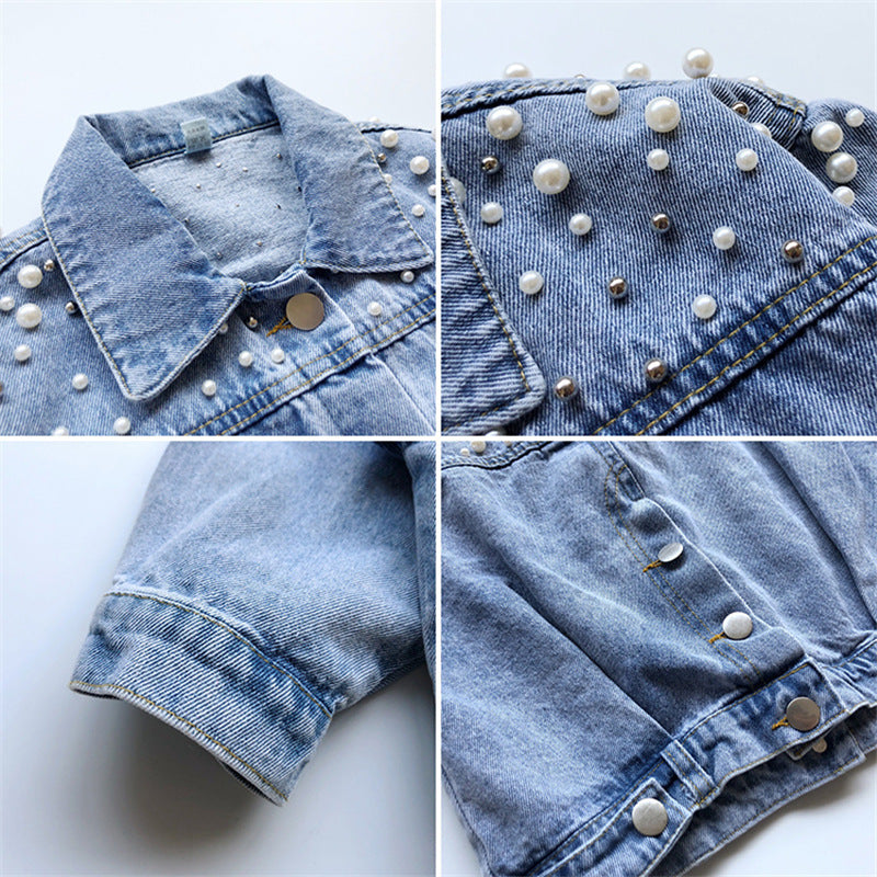 Girls' Blue Cotton Denim Jacket for Girls – Trendy Children's Fashion