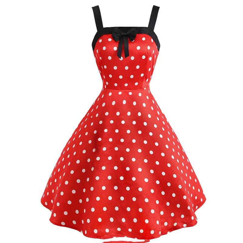 Polka dot print vintage dress