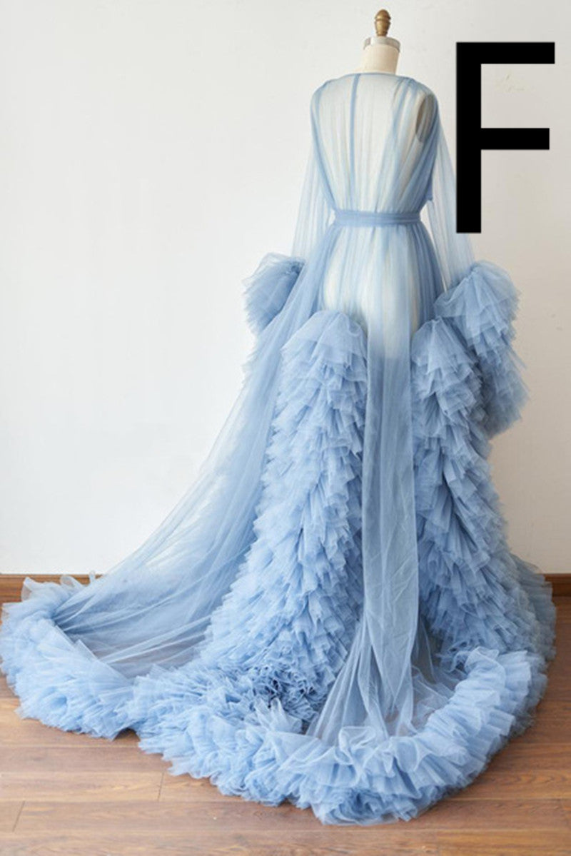 Robe longue en tulle pour femmes enceintes en fibre de polyester