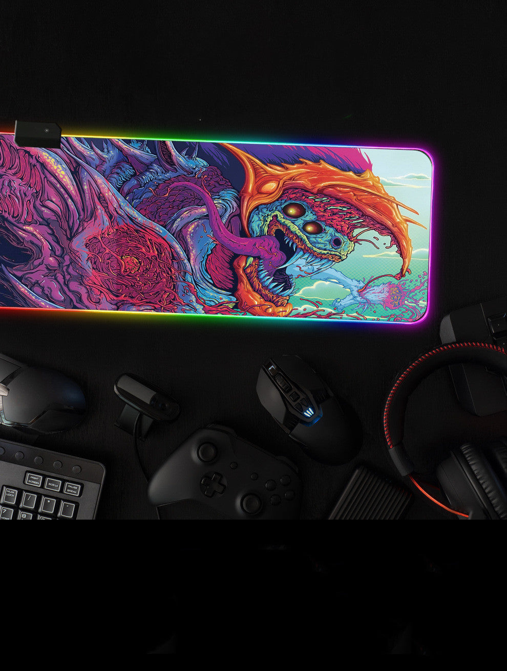 Tapis de souris gaming lumineux RVB Symphony