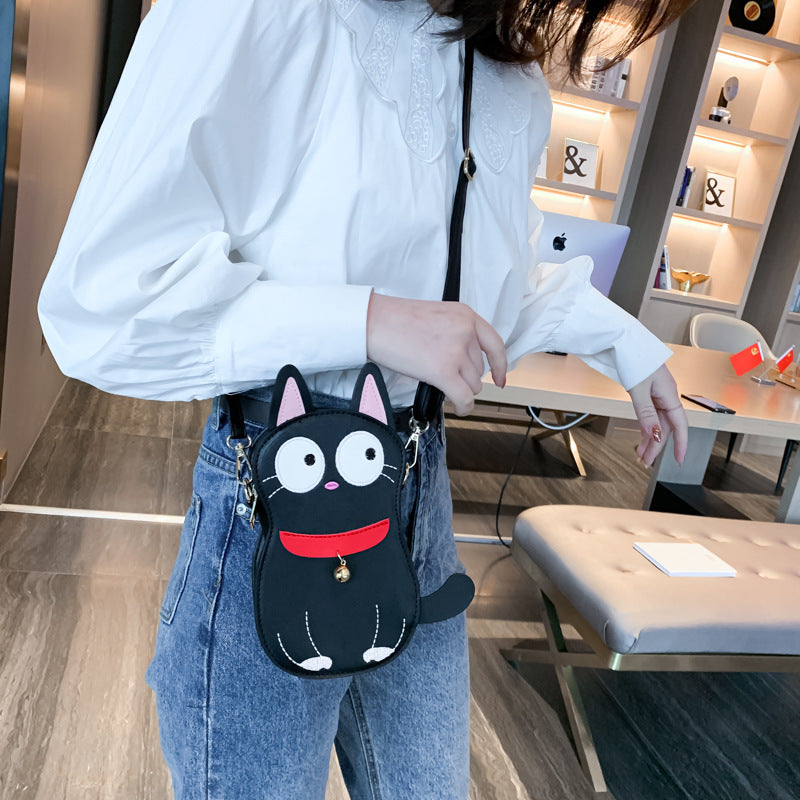 Petit sac à bandoulière rond en PU