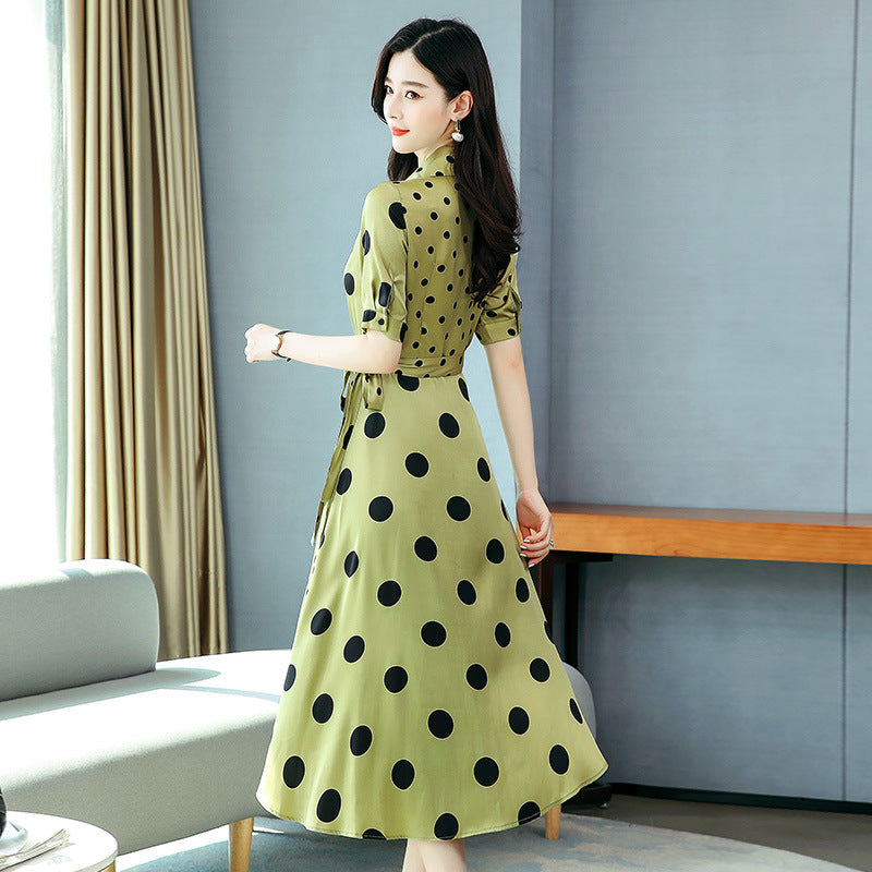 Women's Wave Dot Large Swing Dress