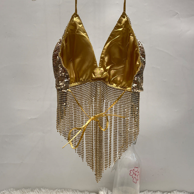 Fashion Metal Aluminum Bra Top Heavy Industry Style