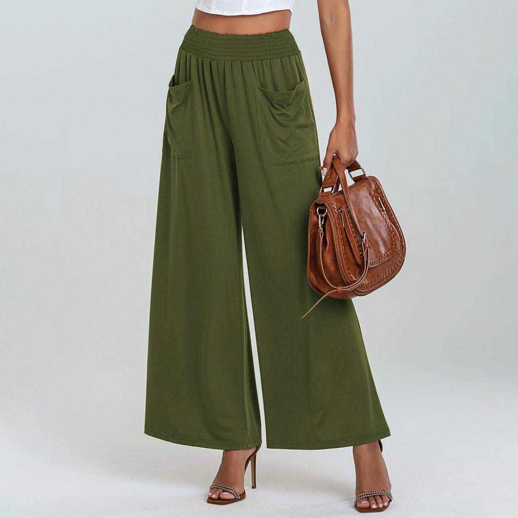 Pantalon de sport ample à taille haute et coupe large pour femme, liftant les hanches