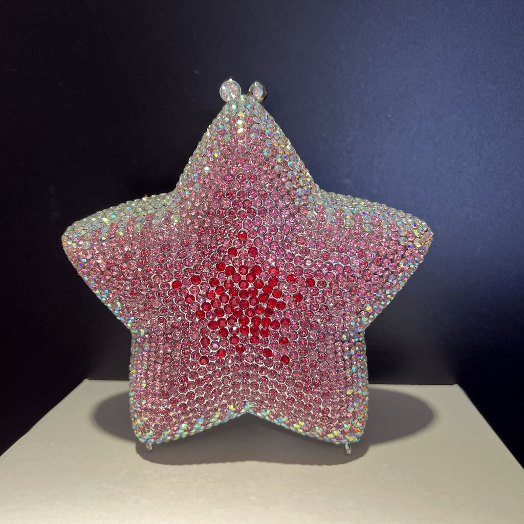 Little Star Studded Full Diamond Handbag with Colorful Gradient