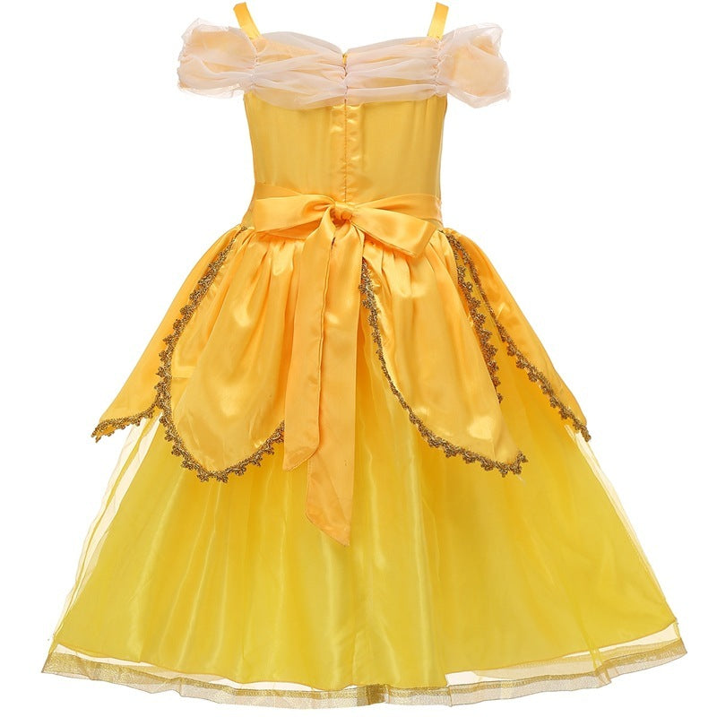 Princess Halloween Dress for Girls Ages 3-8 Short Sleeve