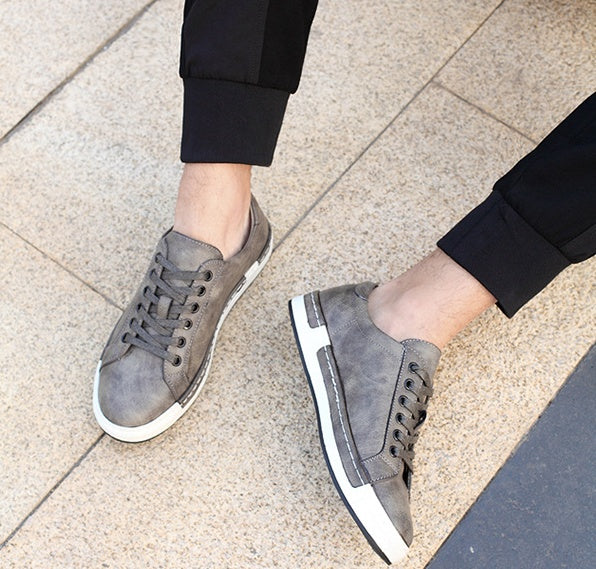 Handmade Men’s Flat Heel Rubber Sole Shoes