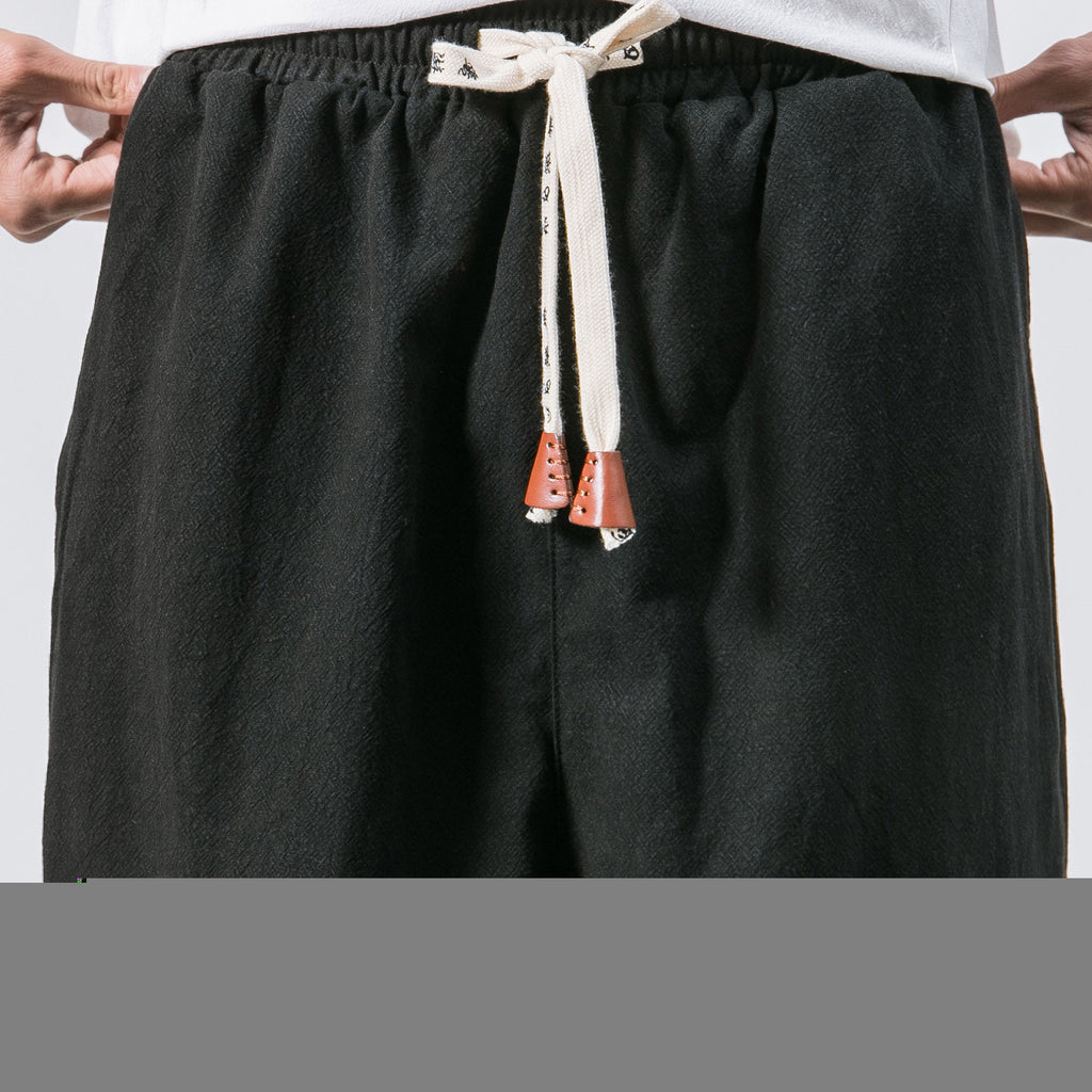 Pantalon de jogging en coton hip-hop streetwear pour homme avec cordon de serrage et poches