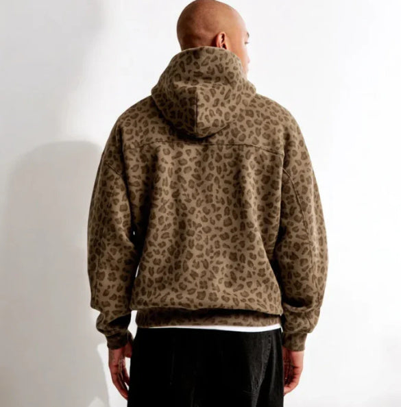 Leopard Print Hoodie Vintage Sweatshirt