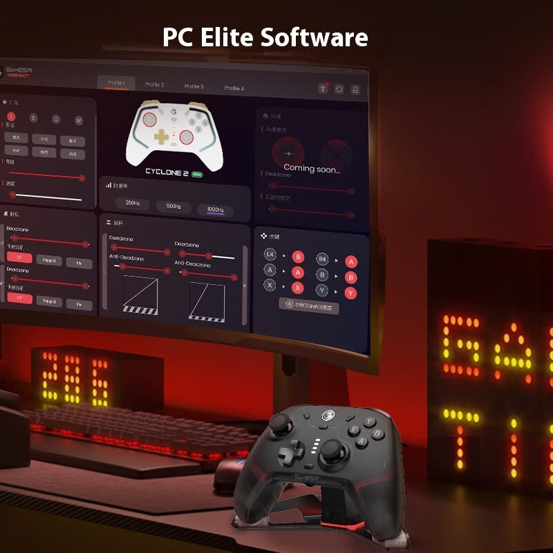 Wireless Game Controller Charging Base with Bluetooth Vibration