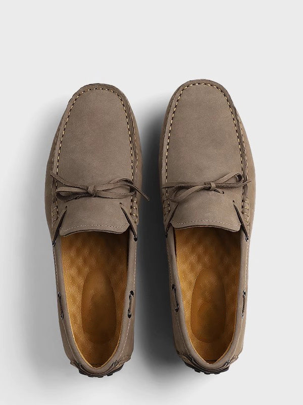 Chaussures décontractées pour homme Gommino en polyuréthane à enfiler, talon plat bas