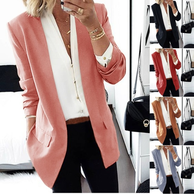 Slim Fit Polyester Blazer in Multiple Colors, Sizes S-XXXL