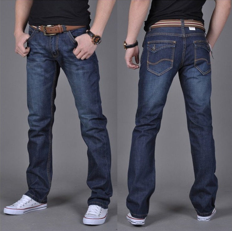 Men's Trendy Cotton Denim Straight-Leg Pants