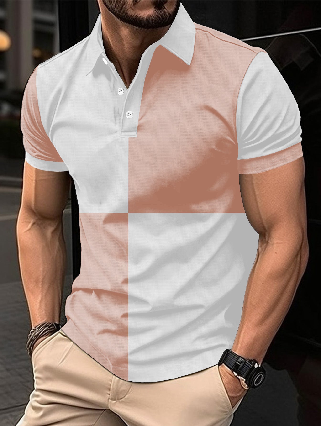 Casual Sports Short Sleeve Polo Shirt Men Clothing