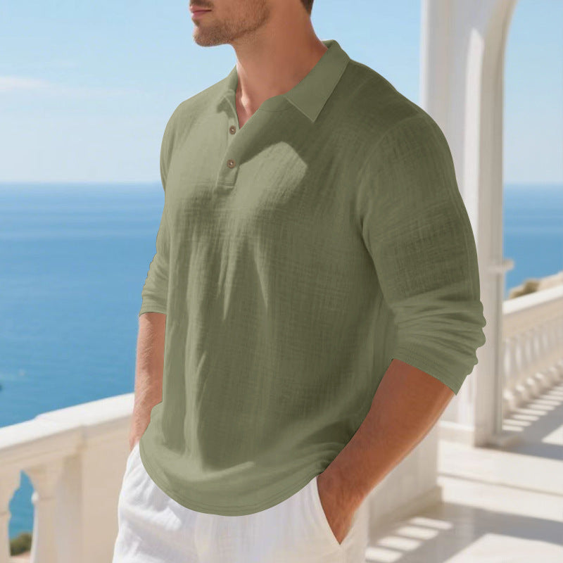 Casual Business Men's Long Sleeve Shirt for Spring and Autumn
