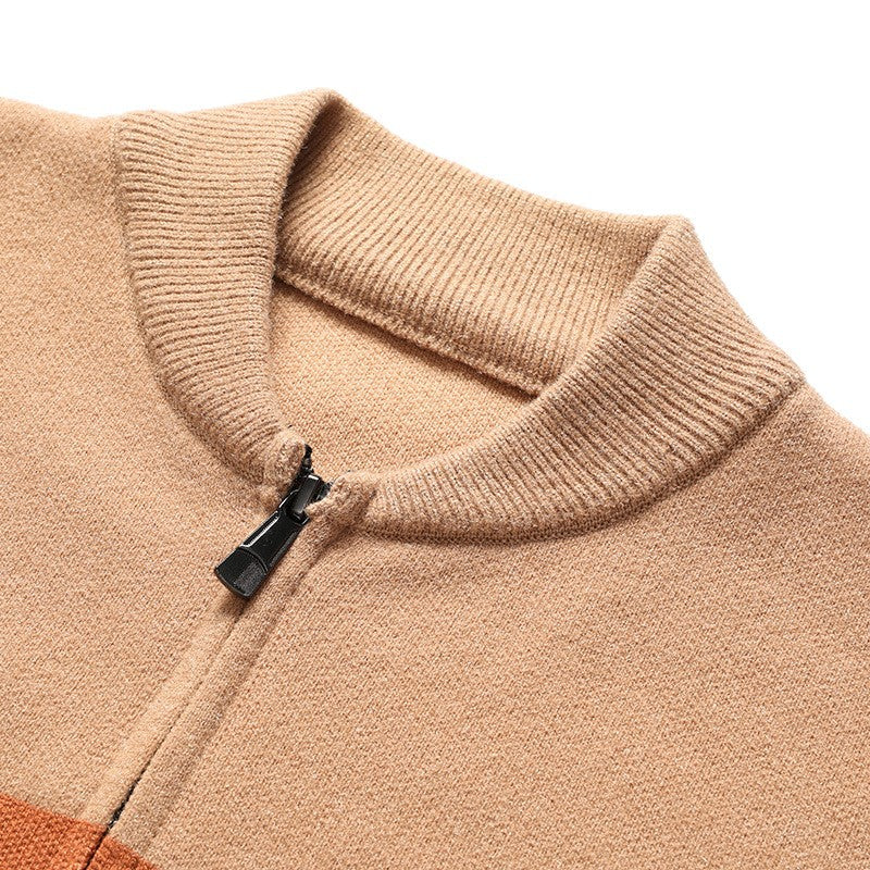 Mens Knitted Cardigan Sweater Jacket for Spring and Autumn