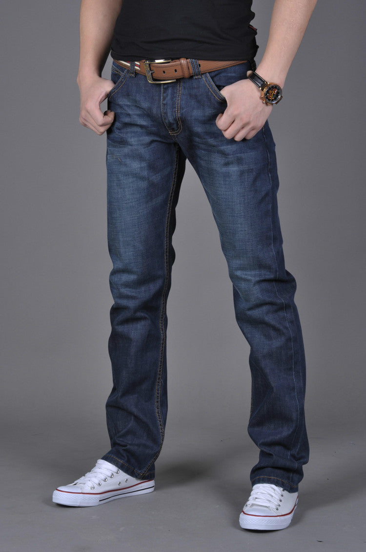 Men's Trendy Cotton Denim Straight-Leg Pants