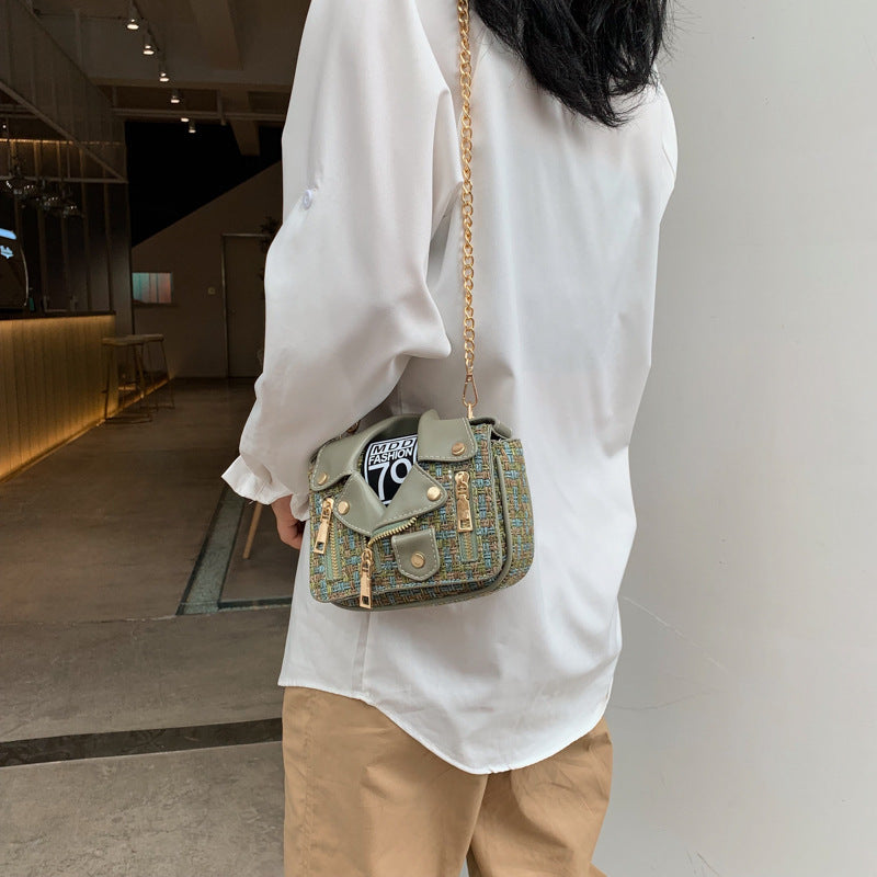 Clothes shape bag chain messenger bag