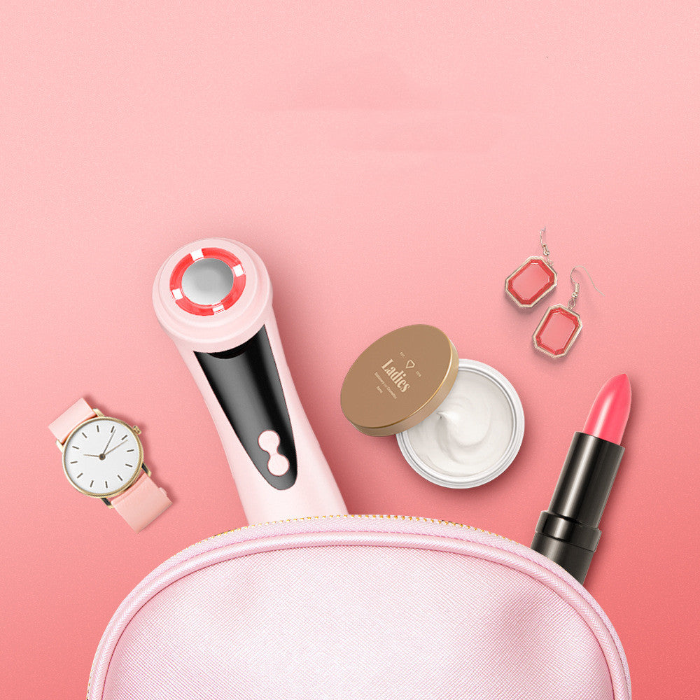 Pink Beauty Instrument Face Cleanser Photon Massage EMS Lift