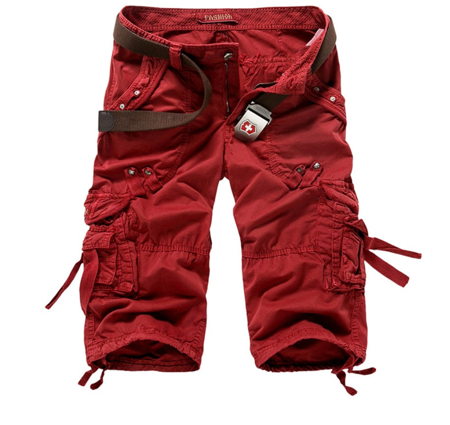 Short de travail multipoches en coton pour hommes