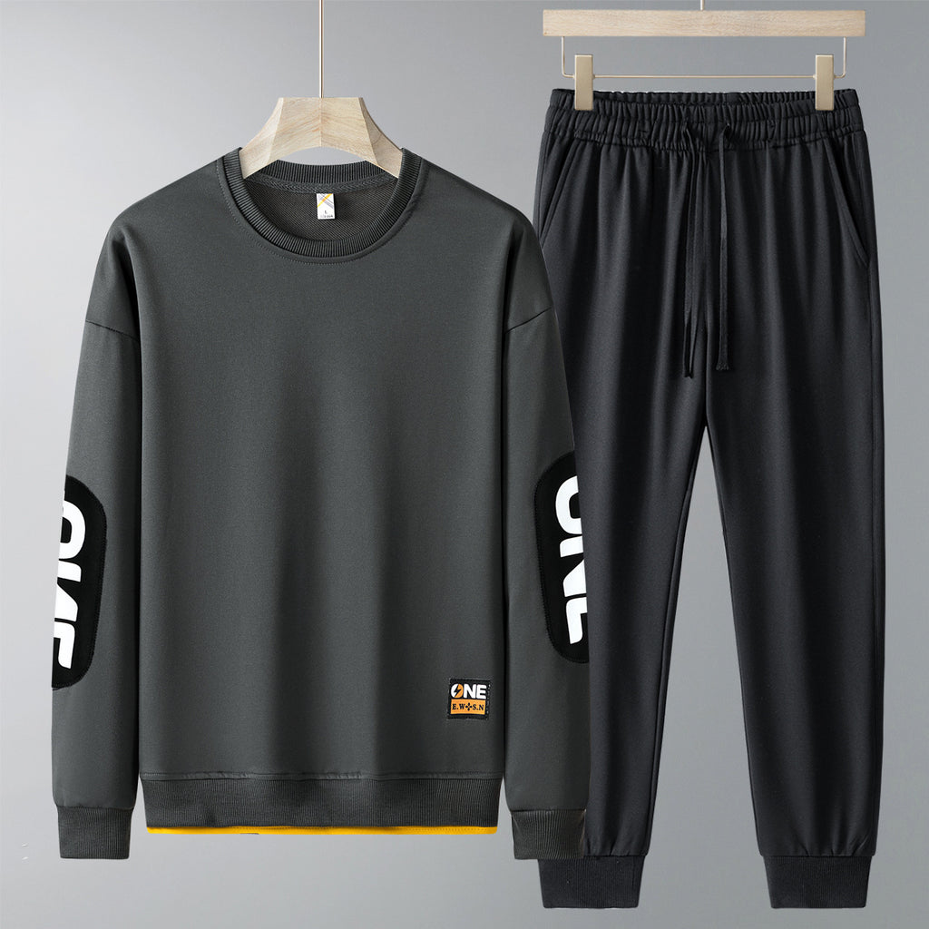 Men's Spring & Autumn Casual Sweatshirt and Sweatpants Set