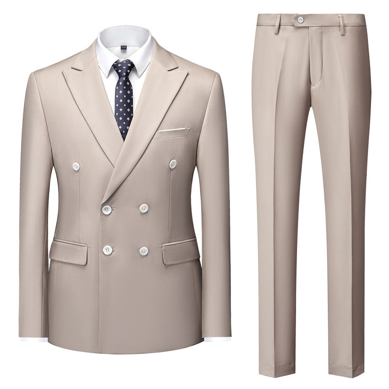 Men's Fashion Casual Solid Color Corduroy Two-Piece Set