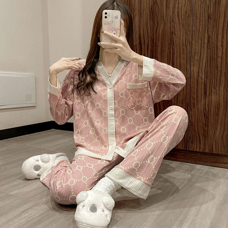 Ensemble de vêtements d'intérieur décontracté pour femme avec imprimé ours de dessin animé