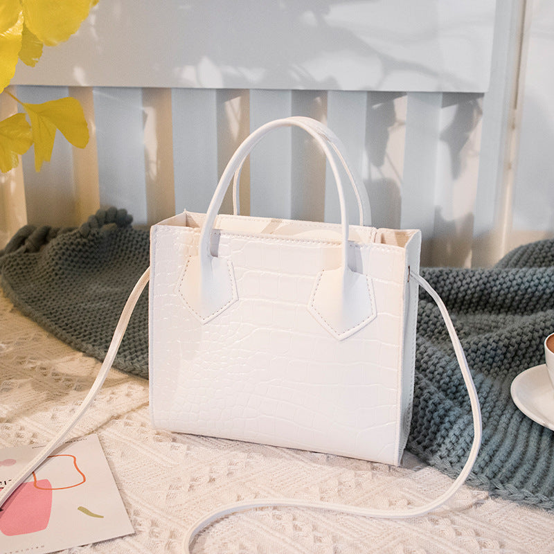 Women's All-Match Small PU Shoulder Handbag with Crocodile Pattern