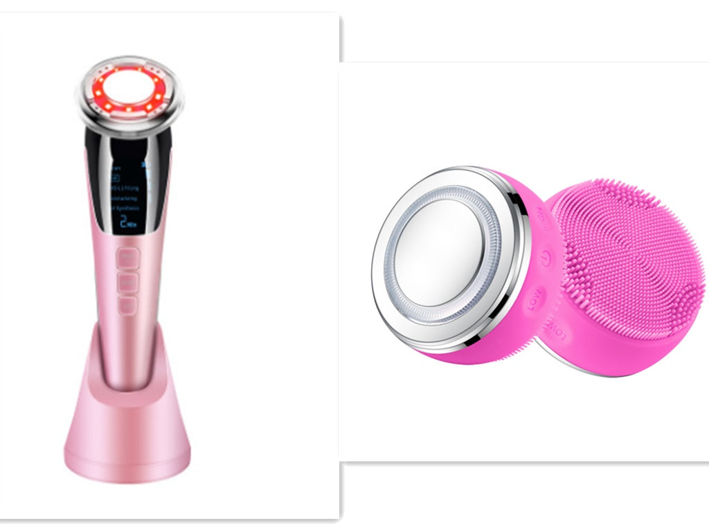 Ultrasonic LED Photon Vibration Light Therapy Micro-Current Beauty Massager