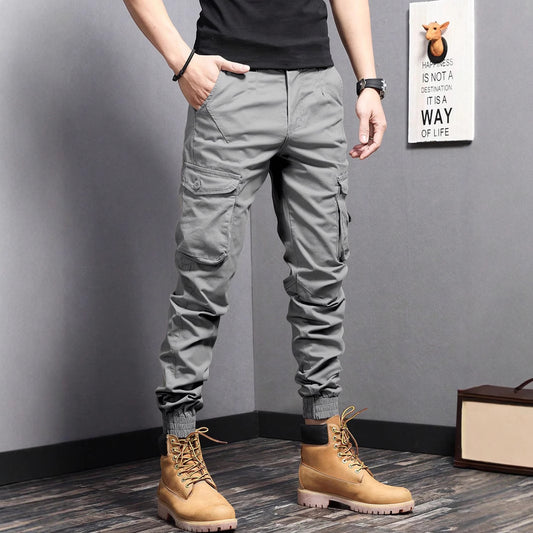 New Summer Casual Drawstring Workwear Pants Men