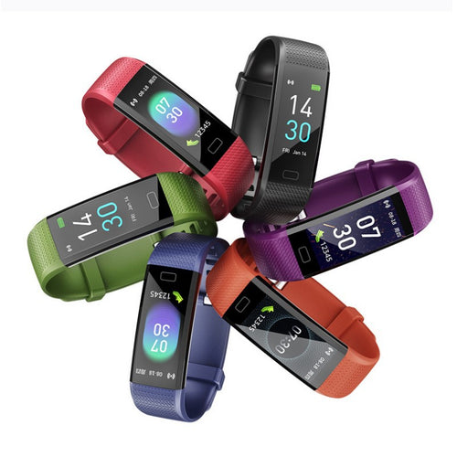 Smart Fitness Bracelet Watch with Heart Rate Meter and Step Counter