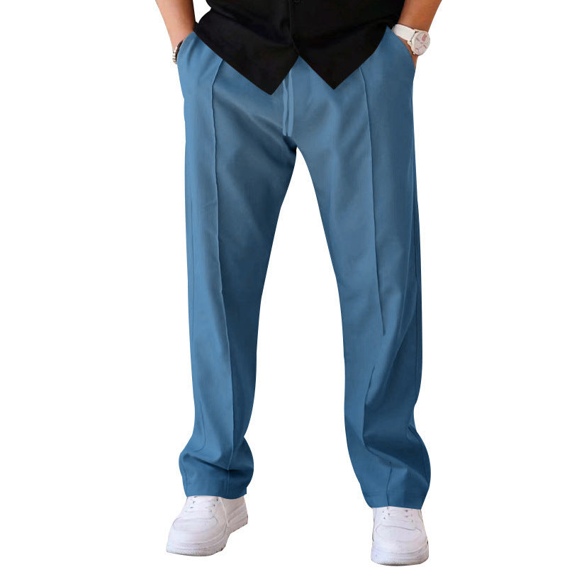 Pantalon décontracté sport ample droit pour homme avec cordon de serrage