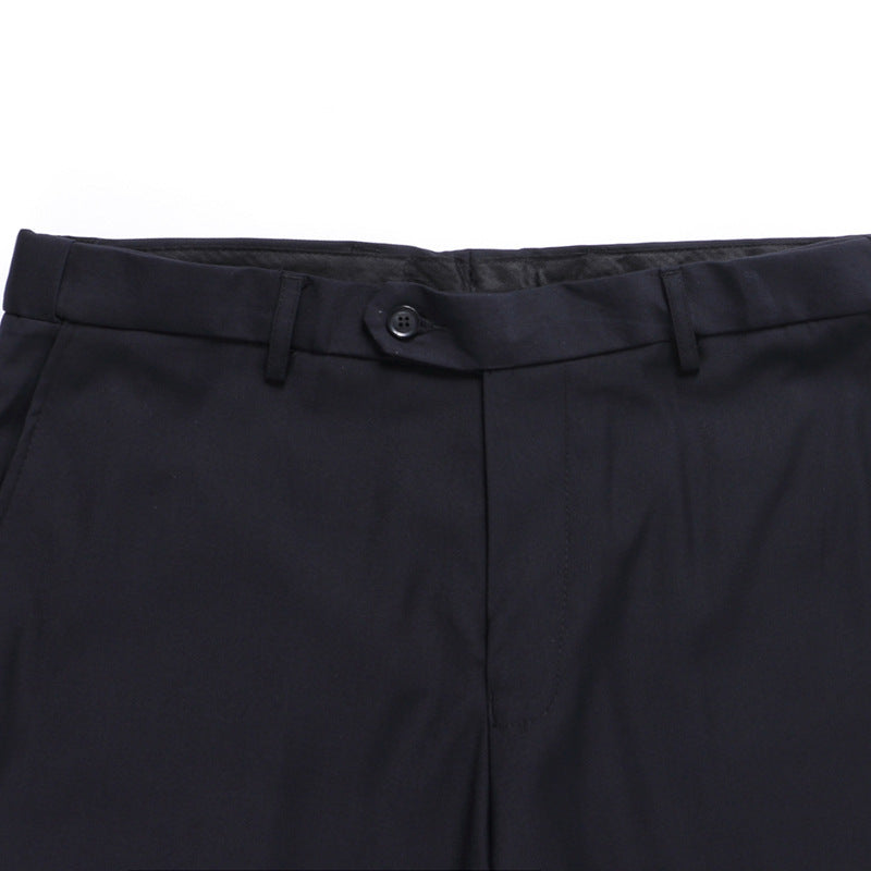 Costume deux boutons à col plat pour homme, toutes saisons, en mélange de fibres d'acétate