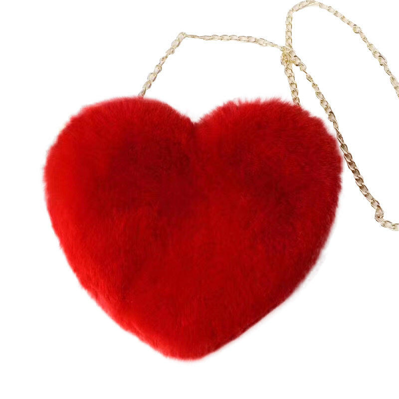 Women's Plush One-Shoulder Crossbody Chain Bag