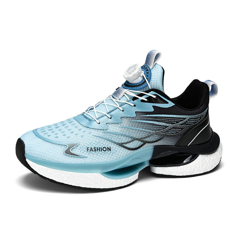 Rotating Button Men's Running Sneakers Lightweight Breathable
