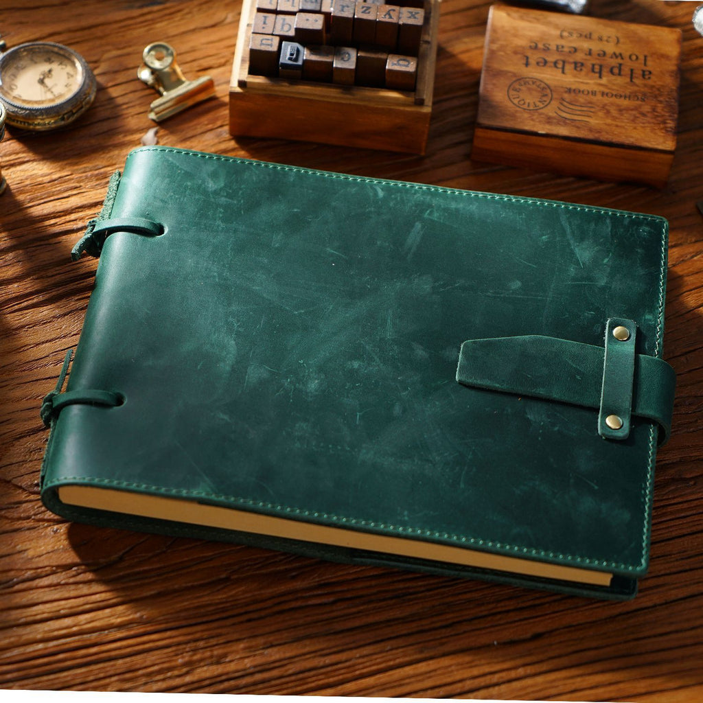 Vintage Handmade Genuine Leather Rope Notebook 215x160mm