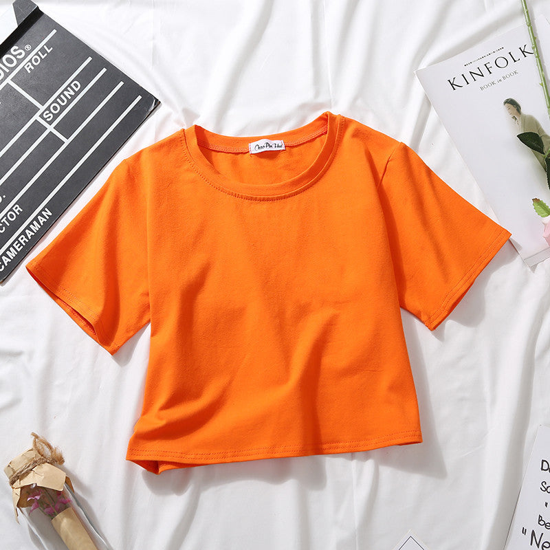 Cropped top white short t-shirt