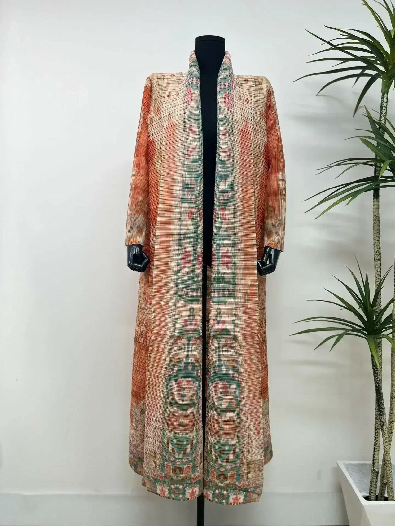 Trench polyvalent, abaya arabe élégante, imprimé