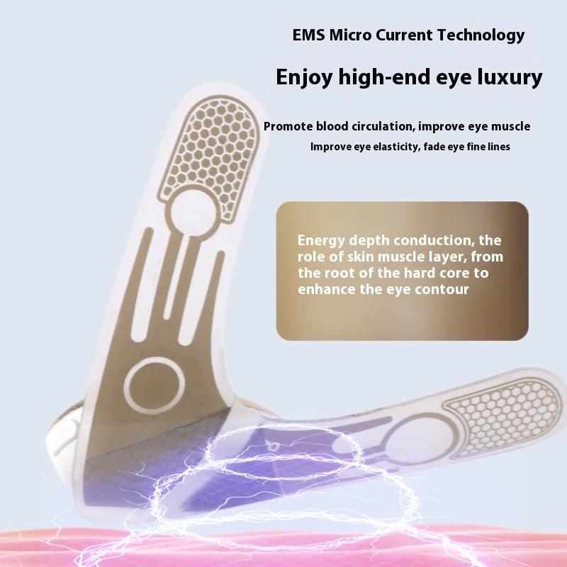 Instrument de beauté oculaire à micro-courant EMS en or compact