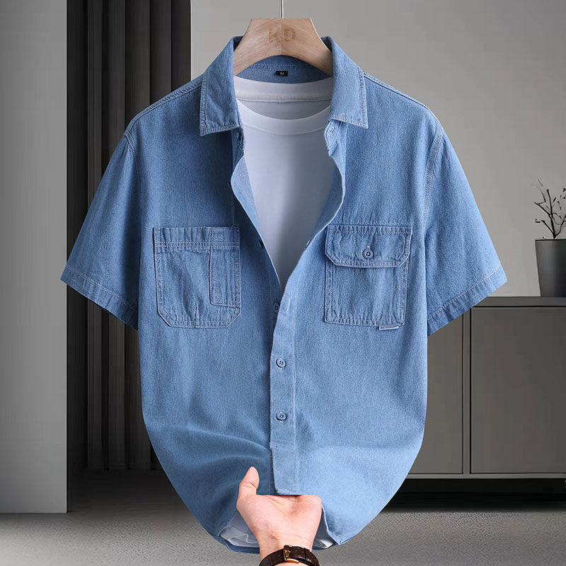 Veste décontractée homme, coupe ajustée, bleu foncé et bleu clair